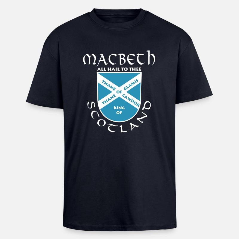 Scotland Macbeth - Oversized Heavyweight Unisex T-Shirt - French Navy