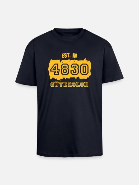 4830 Gütersloh - Established - Oversized Heavyweight Unisex T-Shirt - French Navy