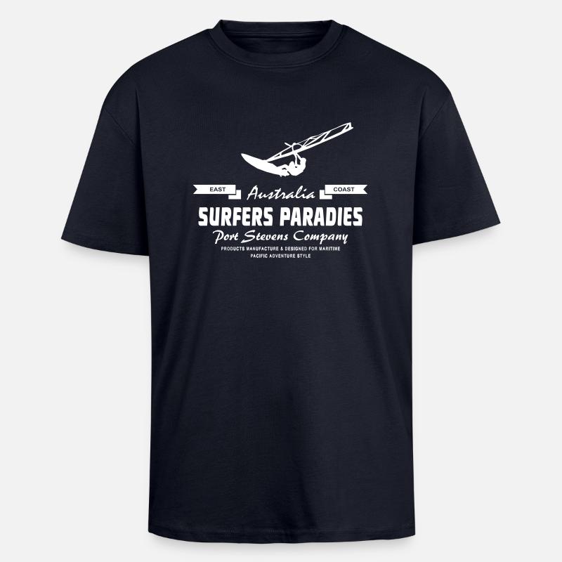Australian Windsurfing - Surfer - Oversized Heavyweight Unisex T-Shirt - French Navy