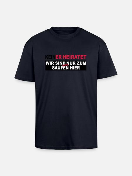 feiern - Oversized Heavyweight Unisex T-Shirt - French Navy
