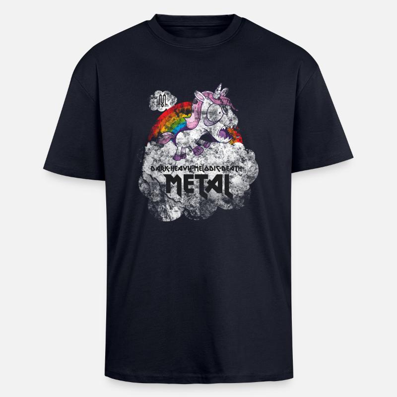 Mental Defect 2015 - Oversized Heavyweight Unisex T-Shirt - French Navy