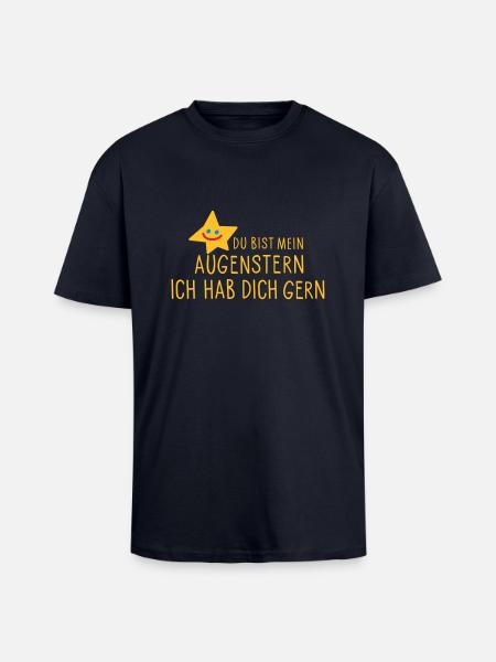 Augenstern Liebe Spruch - Oversized Heavyweight Unisex T-Shirt - French Navy