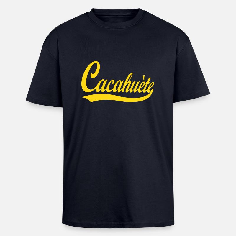 cacahuete - Oversized Heavyweight Unisex T-Shirt - French Navy