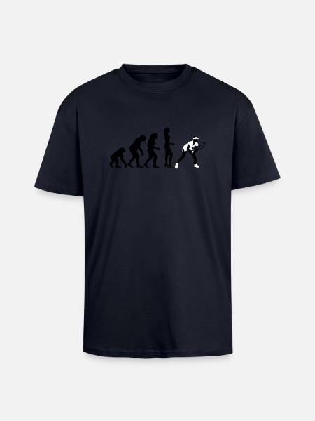 evolution_female_tennis_2c - Unisex Oversized Heavyweight T-shirt - french navy