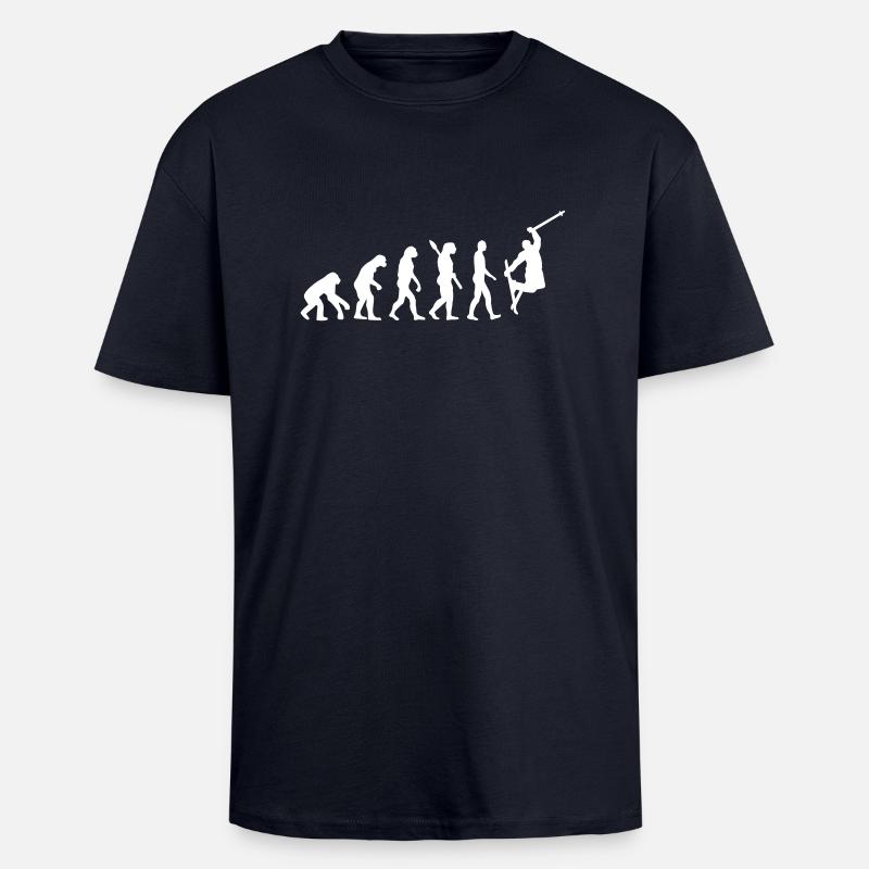 Evolution Ski - Unisex Oversized Heavyweight T-shirt - french navy