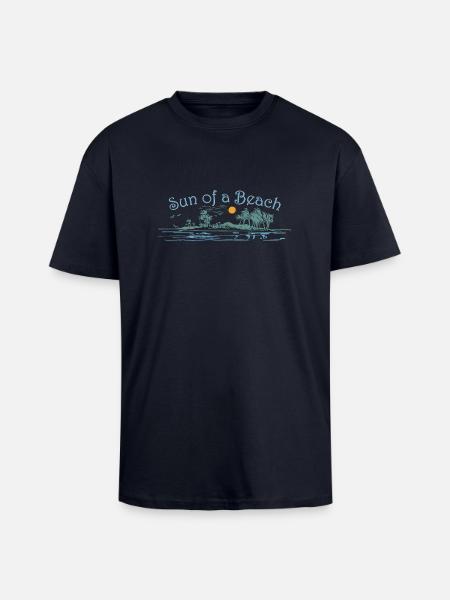 Sun of a beach - T-shirt unisexe oversize épais - bleu marine