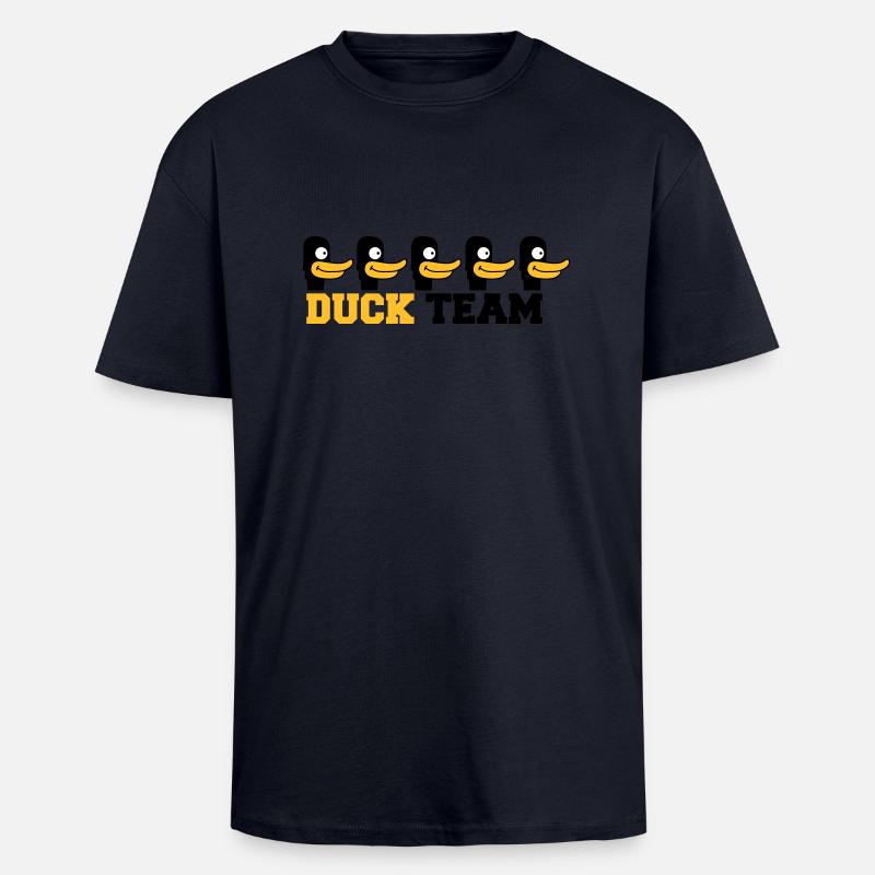 Duck Team - Oversized Heavyweight Unisex T-Shirt - French Navy