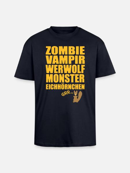 Monster Squirrels - Unisex Oversized Heavyweight T-shirt - french navy