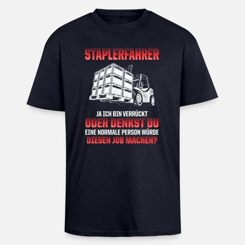 STAPLERFAHRER SPRUCH - Oversized Heavyweight Unisex T-Shirt - French Navy