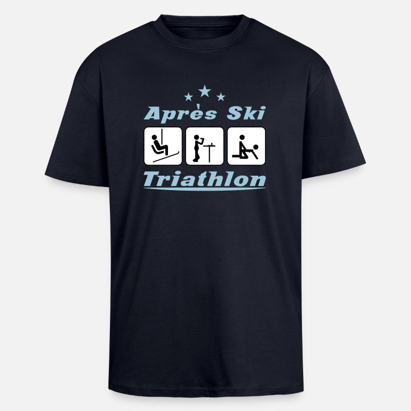 Apres Ski Triathlon c3 - Unisex Oversized Heavyweight T-shirt - french navy