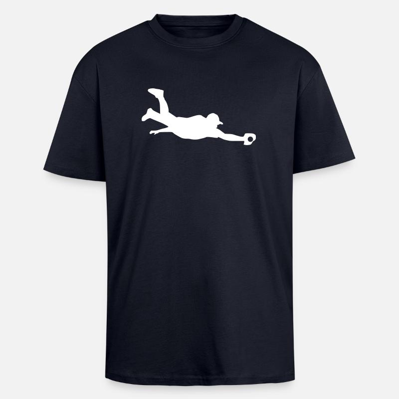 Baseball - Oversized Heavyweight Unisex T-Shirt - French Navy