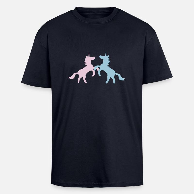 Einhorn Einhörner 7 - Oversized Heavyweight Unisex T-Shirt - French Navy