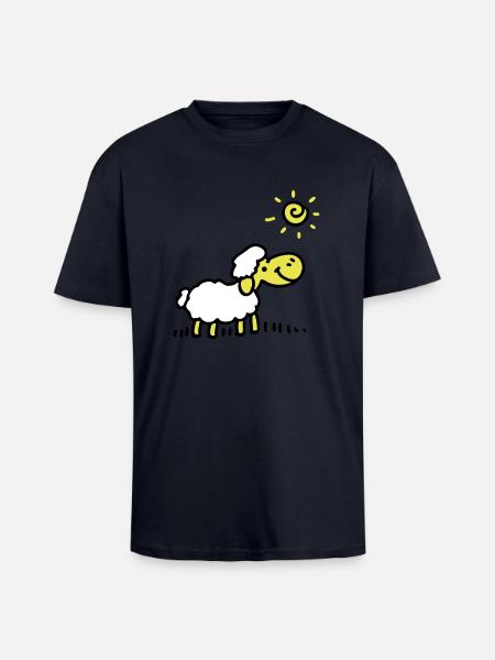 Sheep Sun 3 - Unisex Oversized Heavyweight T-shirt - french navy