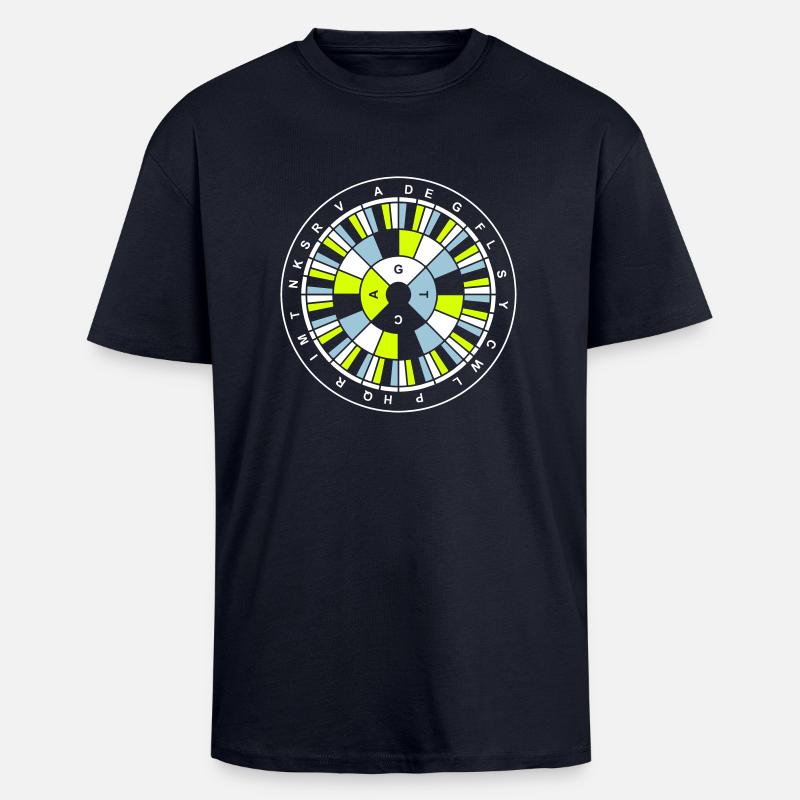 Genetic Code Nerd v1 - Oversized Heavyweight Unisex T-Shirt - French Navy