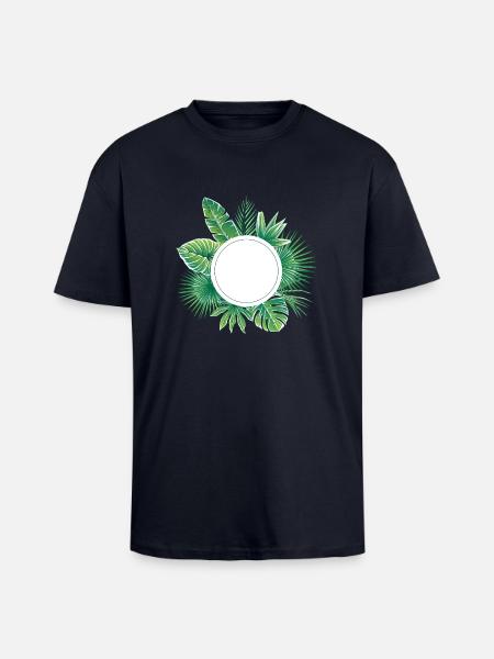 tropical design - Unisex Oversized Heavyweight T-shirt - french navy