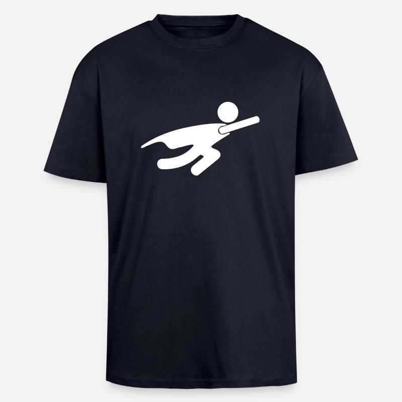 Superheld - Oversized Heavyweight Unisex T-Shirt - French Navy