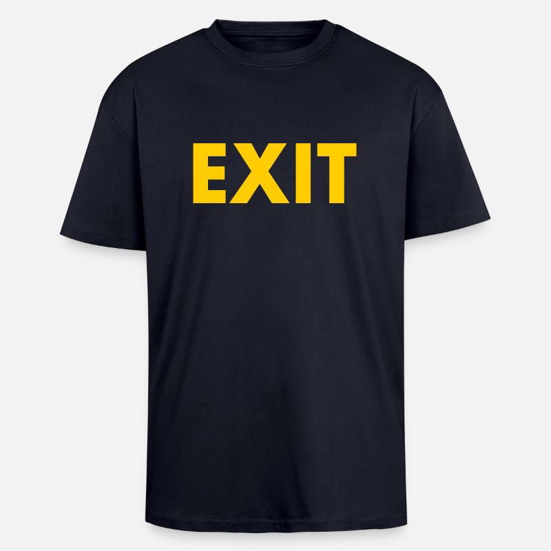 Exit - Unisex Oversized Heavyweight T-shirt - french navy