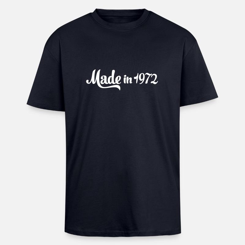 1972 - T-shirt unisexe oversize épais - bleu marine