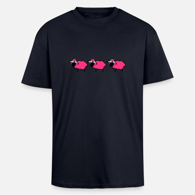 Schafherde - Oversized Heavyweight Unisex T-Shirt - French Navy