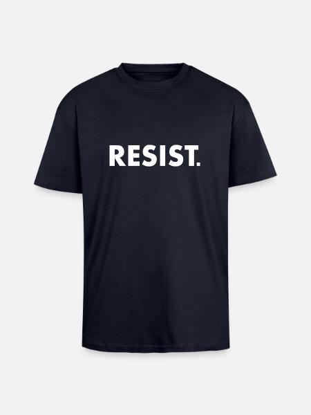 Resist - Unisex Oversized Heavyweight T-shirt - french navy