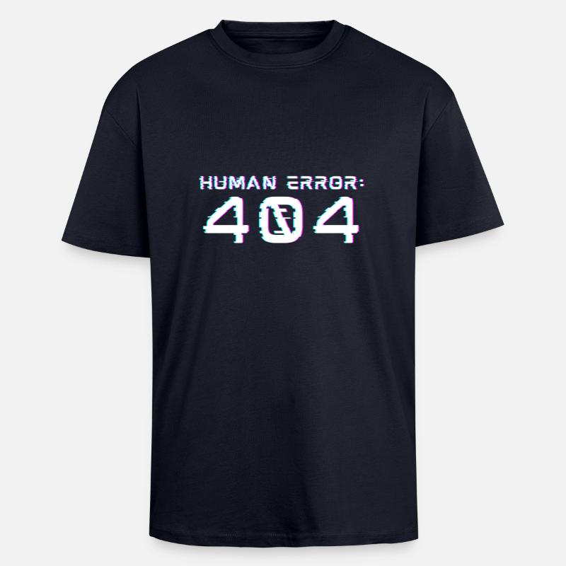 Human Error: 404 - Unisex Oversized Heavyweight T-shirt - french navy