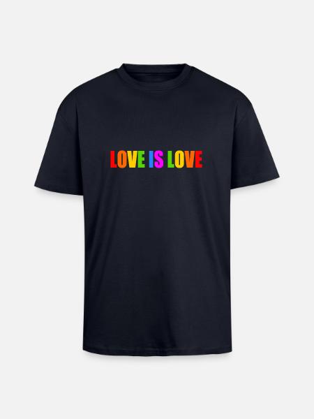 Love is love - Unisex Oversized Heavyweight T-shirt - french navy