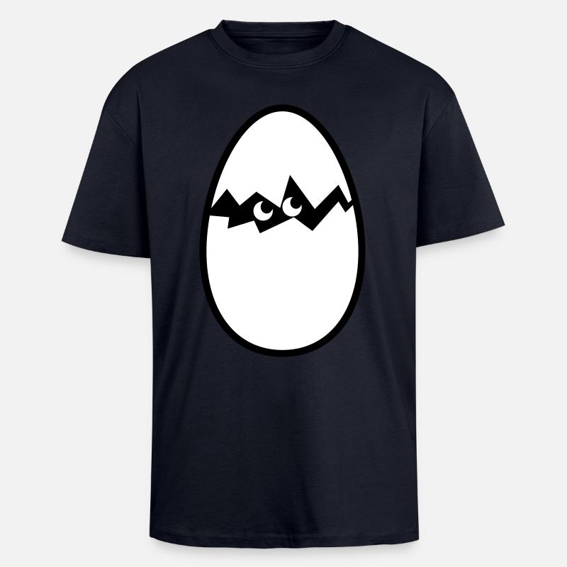 Egg with chicks - Unisex Oversized Heavyweight T-shirt - french navy