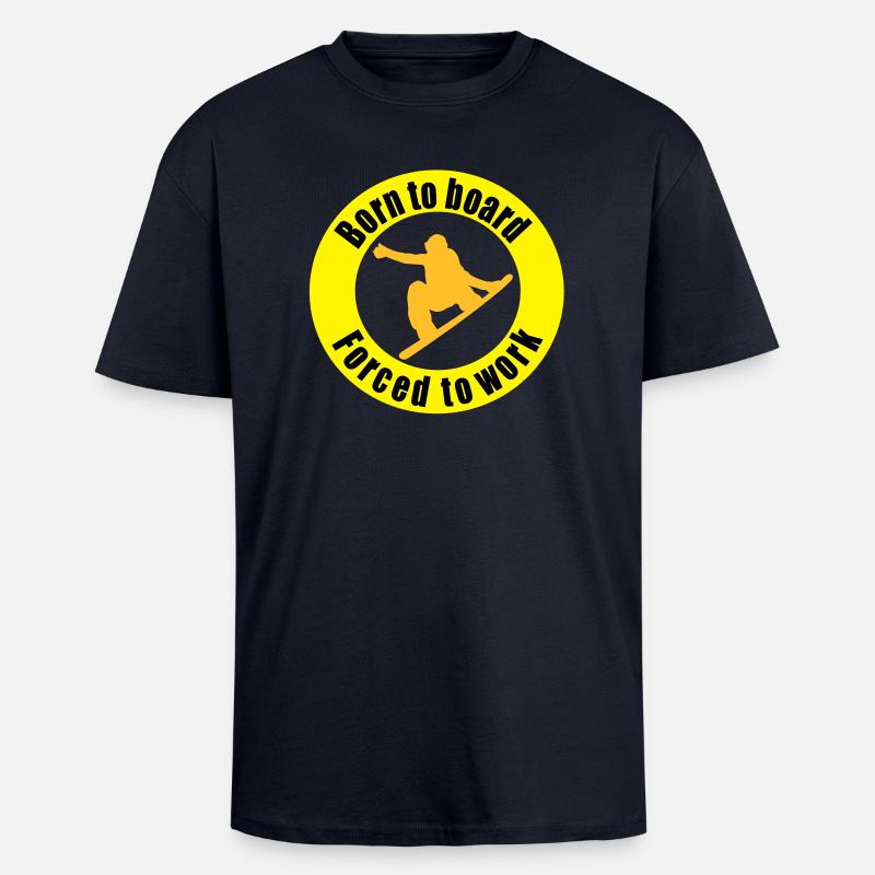 snowboard - Oversized Heavyweight Unisex T-Shirt - French Navy