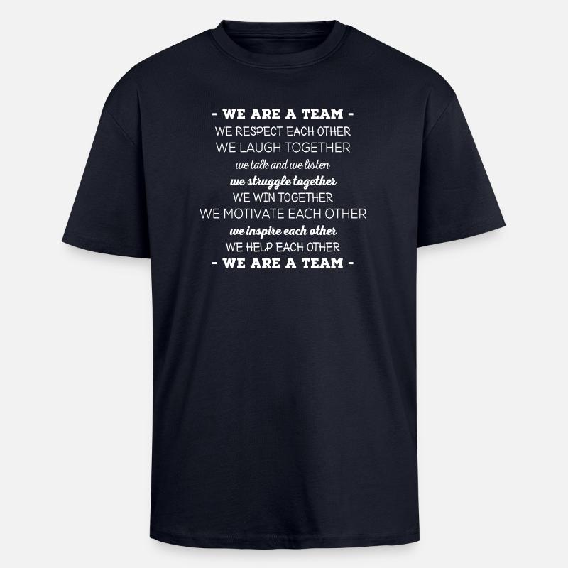 we are a team - Unisex Oversized Heavyweight T-shirt - french navy