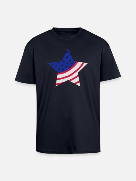 usa_stern - T-shirt unisexe oversize épais - bleu marine