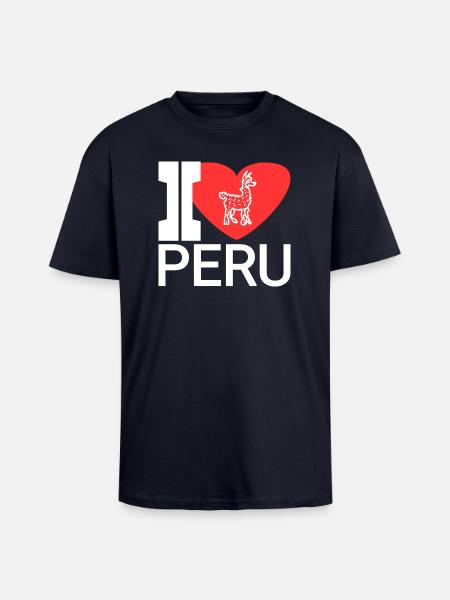 Lieblingsland peru - Oversized Heavyweight Unisex T-Shirt - French Navy