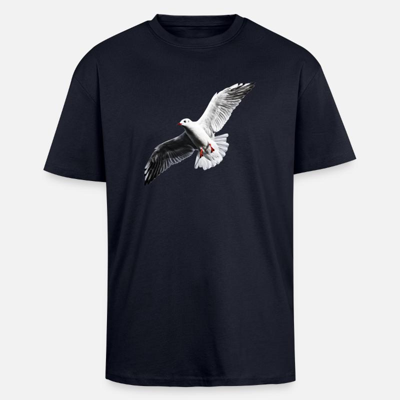 Möwe Shirt - Oversized Heavyweight Unisex T-Shirt - French Navy