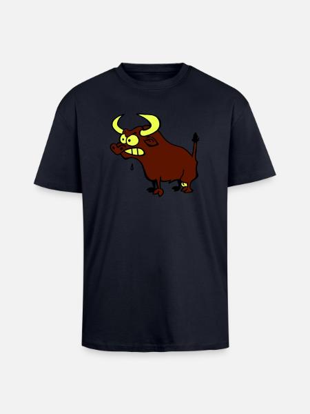 Wütender Stier - Oversized Heavyweight Unisex T-Shirt - French Navy