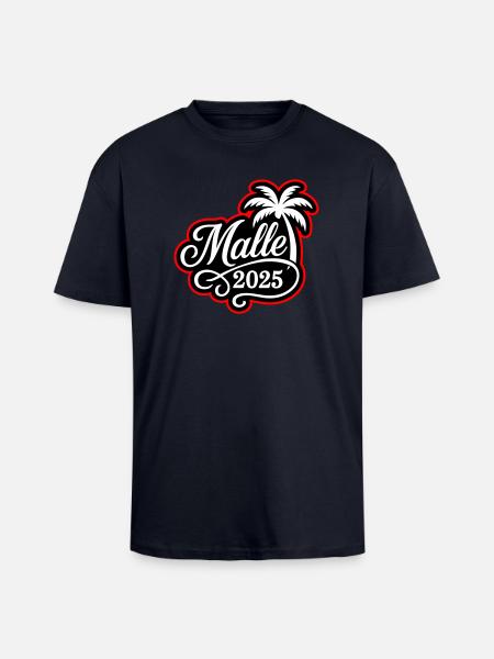 Malle 2025 Palm Tree - Unisex Oversized Heavyweight T-shirt - french navy
