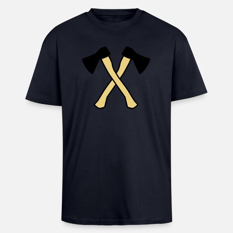 aexte icon - Oversized Heavyweight Unisex T-Shirt - French Navy