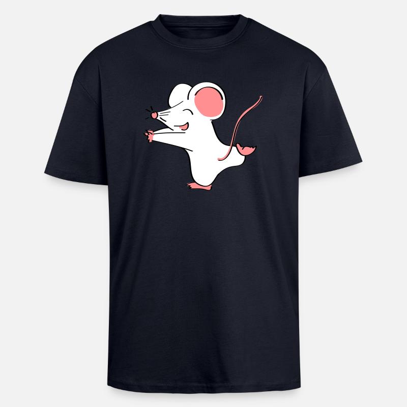 Mäusepaar Teil 1 - Oversized Heavyweight Unisex T-Shirt - French Navy
