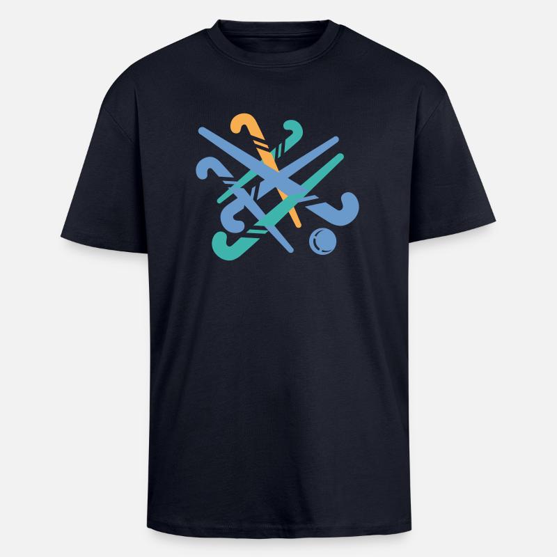 Hockeyschläger - Oversized Heavyweight Unisex T-Shirt - French Navy