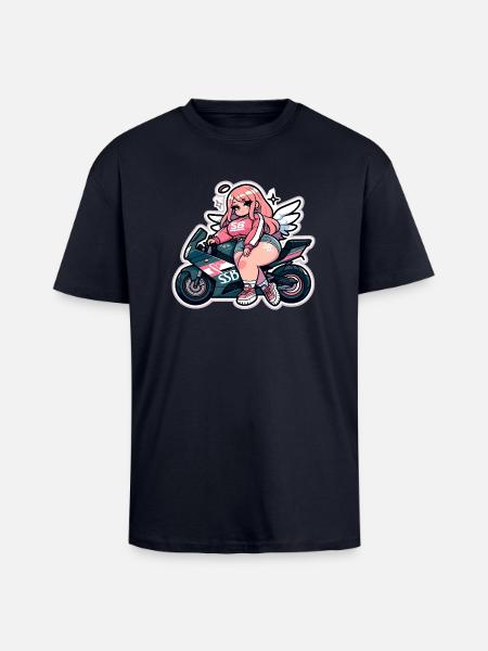 ライダーガール raidaa gaaru - Oversized Heavyweight Unisex T-Shirt - French Navy