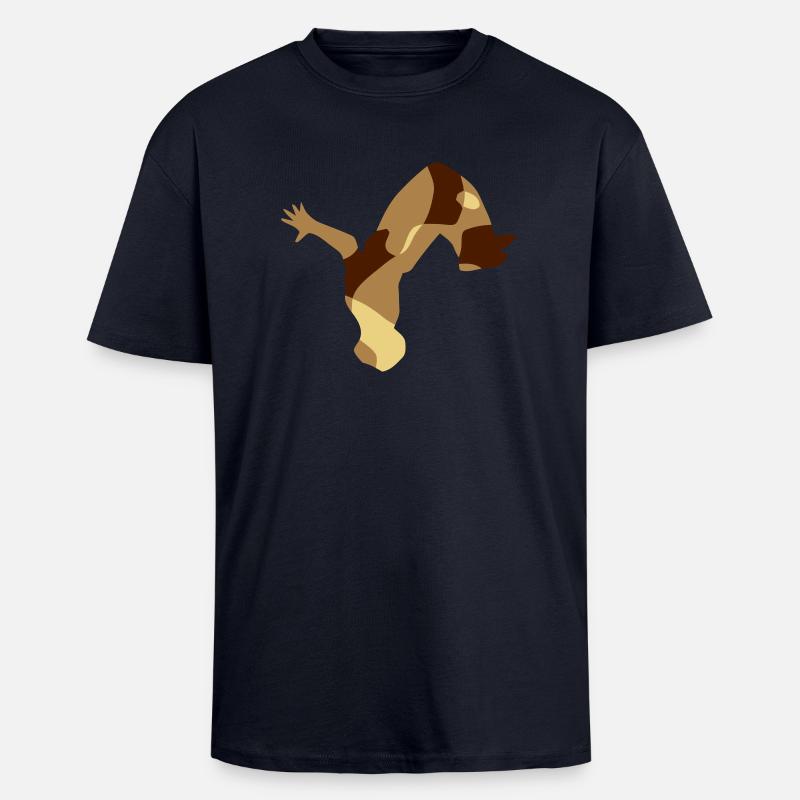 BACKFLIP / Parkour - CAMO / CAMO - T-shirt unisexe oversize épais - bleu marine