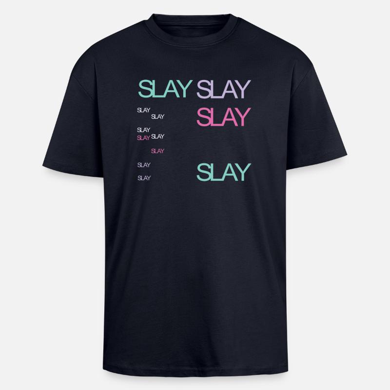 Slay - Unisex Oversized Heavyweight T-shirt - french navy
