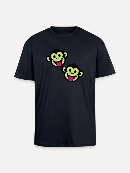 Monkey Funny - Unisex Oversized Heavyweight T-shirt - french navy