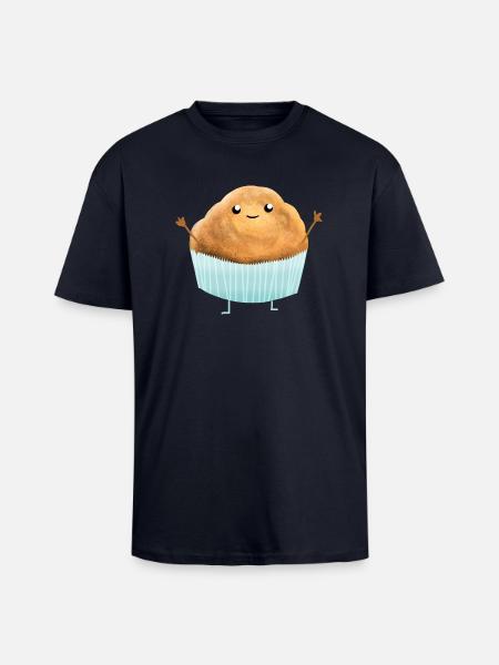 Muffin - Oversized Heavyweight Unisex T-Shirt - French Navy
