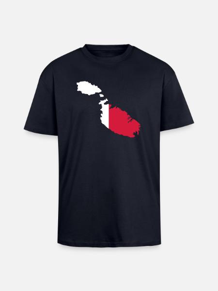 Malta - Unisex Oversized Heavyweight T-shirt - french navy