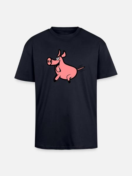 Pork pleasure - Unisex Oversized Heavyweight T-shirt - french navy