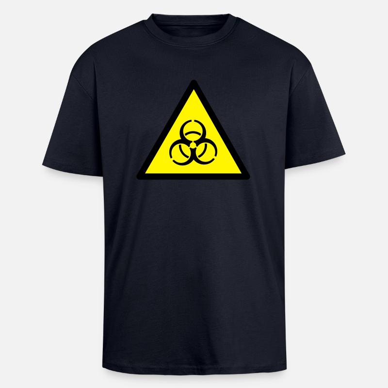 Warnung vor Biogefährung - Oversized Heavyweight Unisex T-Shirt - French Navy
