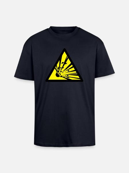 explosion - Oversized Heavyweight Unisex T-Shirt - French Navy