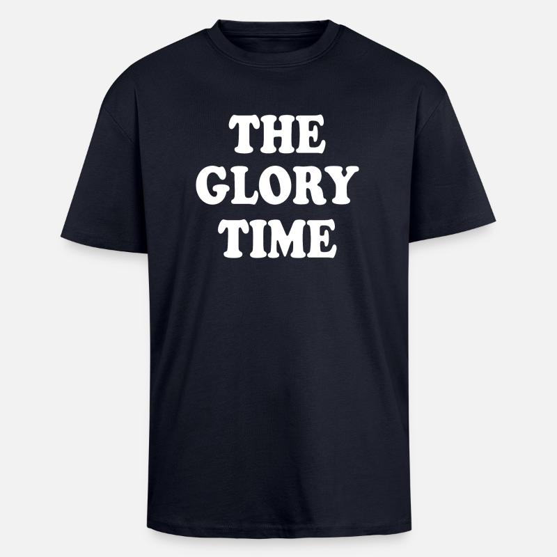 The glory time - T-shirt unisexe oversize épais - bleu marine