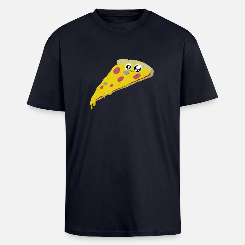 friendly pizza - T-shirt unisexe oversize épais - bleu marine