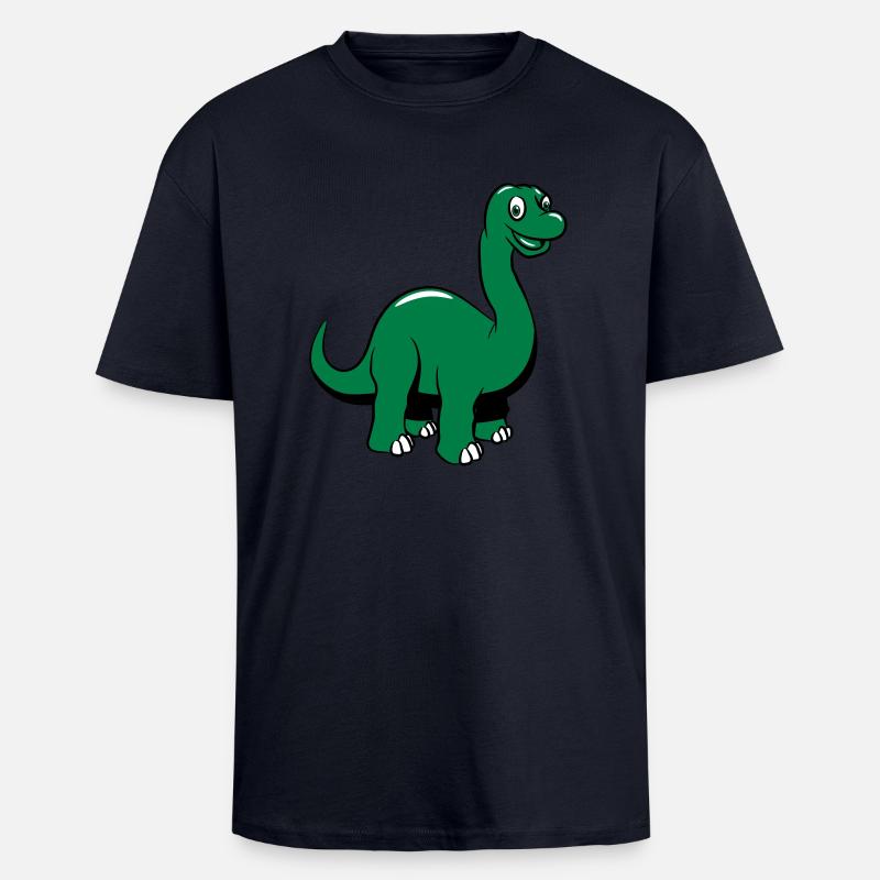 Dinosaur drôle douce - T-shirt unisexe oversize épais - bleu marine