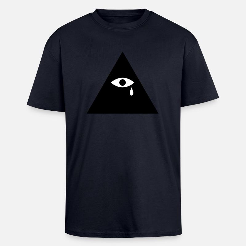 Pyramide Träne - Oversized Heavyweight Unisex T-Shirt - French Navy